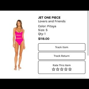 BRAND NEW NEVER WORN one piece hot pink from revolve